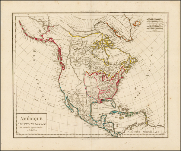 35-North America Map By Jean Baptiste Poirson