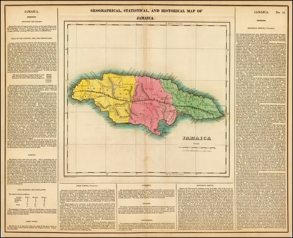 49-Jamaica Map By Henry Charles Carey  &  Isaac Lea