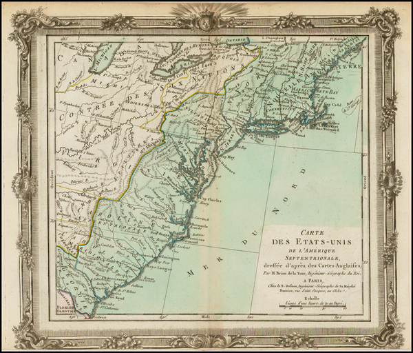 31-United States Map By Louis Brion de la Tour