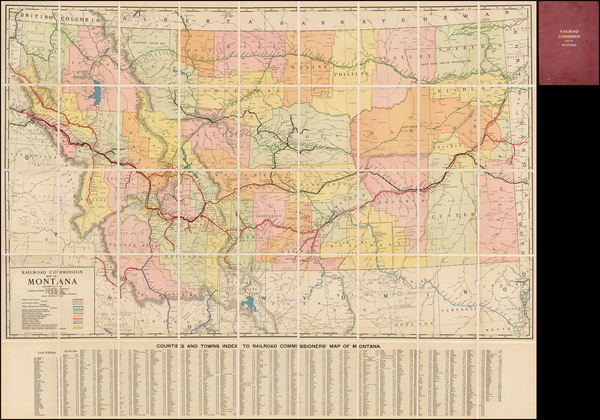 77-Plains, Rocky Mountains and Montana Map By Montana Railroad Commission