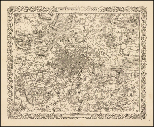 43-British Isles Map By Joseph Hutchins Colton