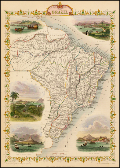 0-Brazil Map By John Tallis