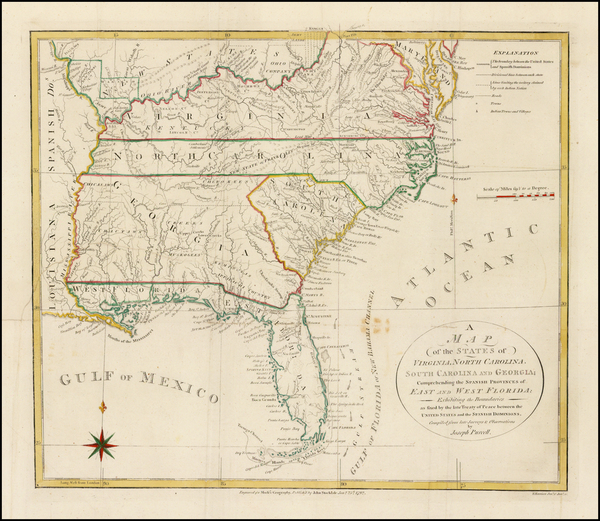 65-United States, Mid-Atlantic, South, Southeast and Midwest Map By Joseph Purcell