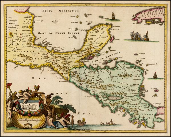 66-Mexico and Central America Map By John Ogilby