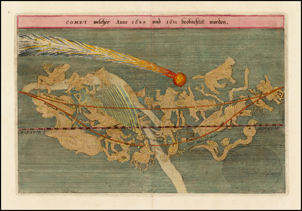 43-Celestial Maps Map By Matthaus Merian