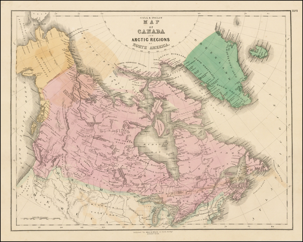 7-Polar Maps, Alaska and Canada Map By Gall  &  Inglis