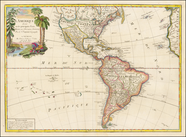 85-Pacific Northwest and America Map By Paolo Santini / Giovanni Antonio Remondini