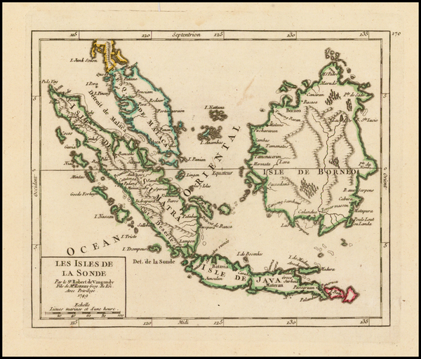 94-Southeast Asia and Indonesia Map By Gilles Robert de Vaugondy