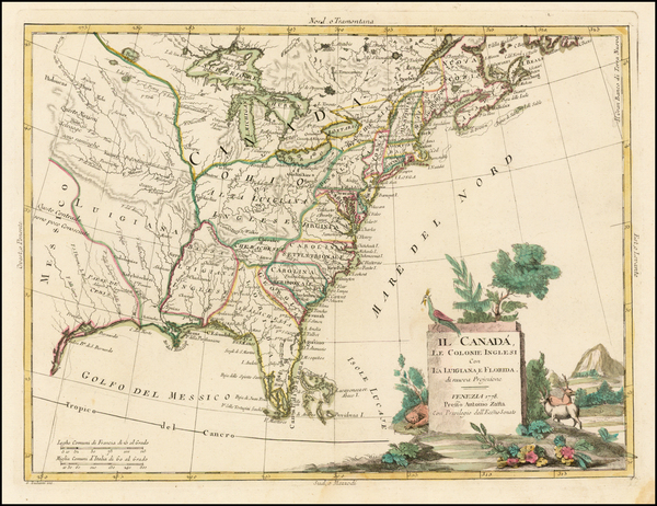 53-United States, Midwest and Canada Map By Antonio Zatta