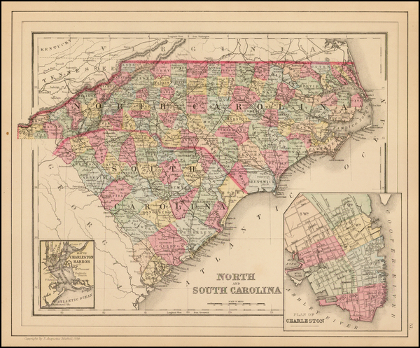 96-Southeast Map By Samuel Augustus Mitchell Jr.