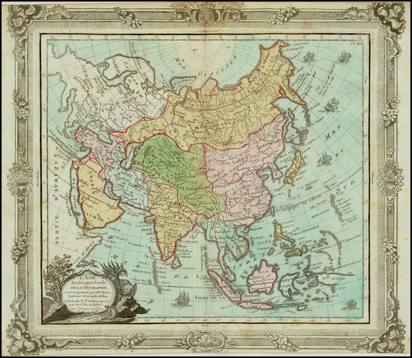 81-Asia Map By Louis Brion de la Tour