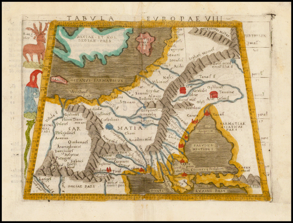 94-Russia, Ukraine, Baltic Countries and Scandinavia Map By Giacomo Gastaldi