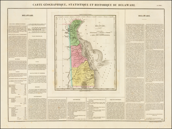 27-Delaware Map By Jean Alexandre Buchon