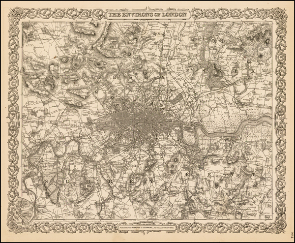 71-British Isles Map By Joseph Hutchins Colton