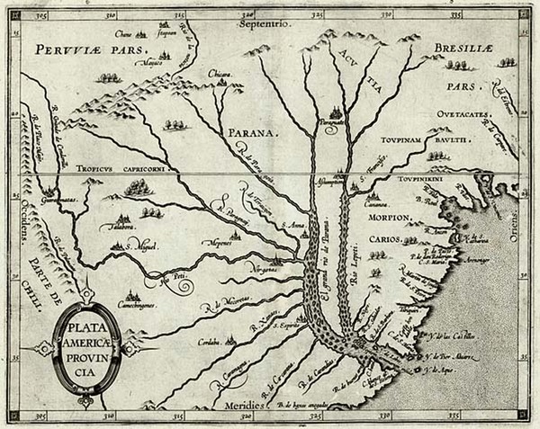 36-South America Map By Cornelis van Wytfliet