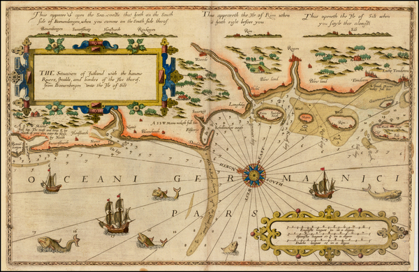 97-Denmark Map By Lucas Janszoon Waghenaer