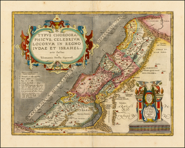 71-Holy Land Map By Abraham Ortelius