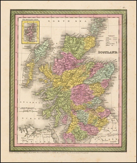 66-British Isles Map By Thomas, Cowperthwait & Co.