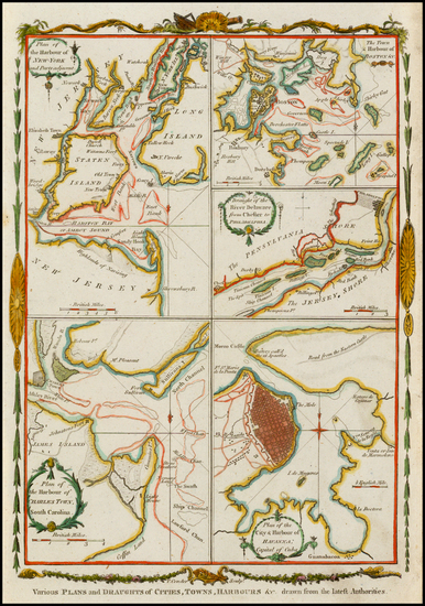 31-New England, Southeast and North America Map By Thomas Conder