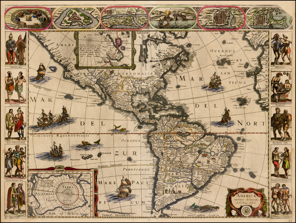 100-South America and America Map By Jan Jansson