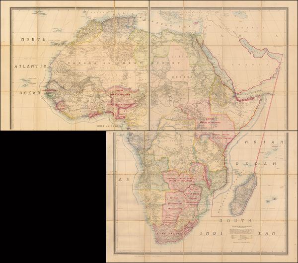 44-Africa and Africa Map By Edward Stanford