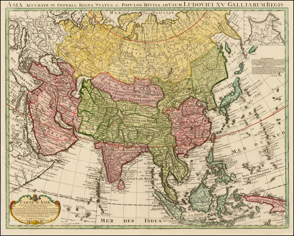 57-Asia and Asia Map By Johannes Covens  &  Pierre Mortier