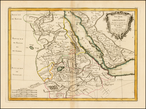 67-Middle East, Arabian Peninsula and Egypt Map By Jean Lattré