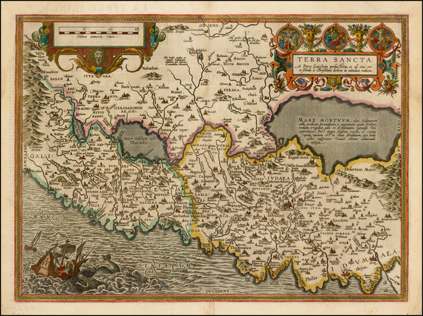 23-Holy Land Map By Abraham Ortelius
