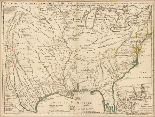 71-South, Southeast, Texas, Midwest, Plains, Southwest and Rocky Mountains Map By Guillaume De L'I