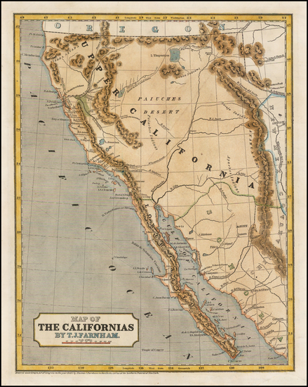 20-Southwest, Rocky Mountains, Baja California and California Map By Sidney Morse  &  Samuel B