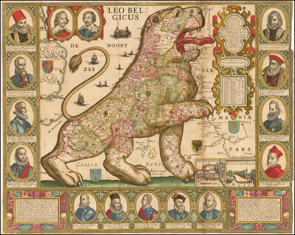 84-Netherlands Map By Claes Janszoon Visscher