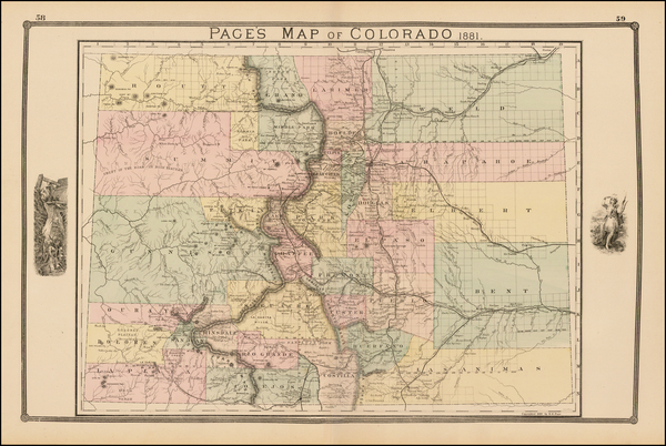 59-Southwest and Rocky Mountains Map By H.R. Page