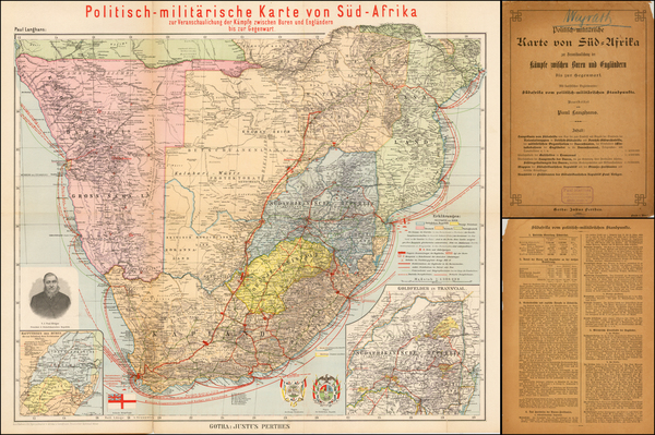 59-South Africa Map By Justus Perthes - Paul Langhans