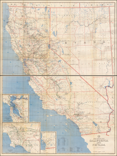 84-California Map By U.S. Post Office Department