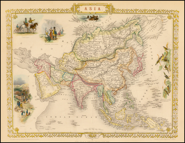 69-Asia Map By John Tallis