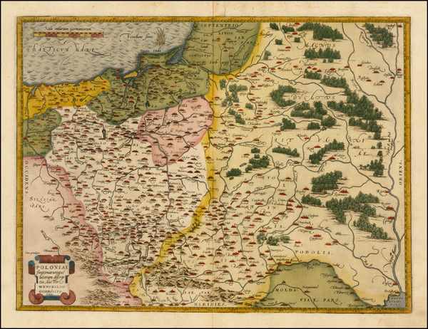 80-Poland and Baltic Countries Map By Abraham Ortelius