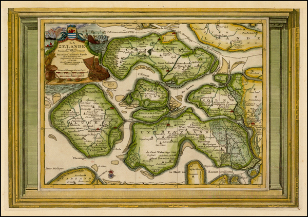 12-Netherlands Map By Pieter van der Aa
