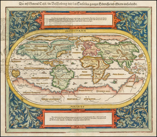 59-World and World Map By Sebastian Munster