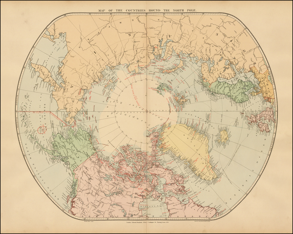 39-Polar Maps Map By Edward Stanford