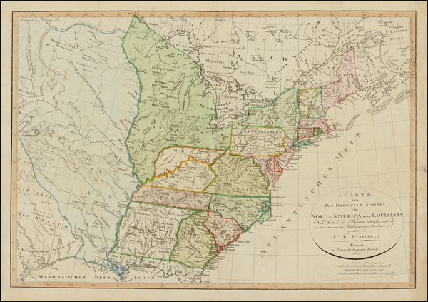 59-United States, South, Midwest and Plains Map By Franz Ludwig Gussefeld