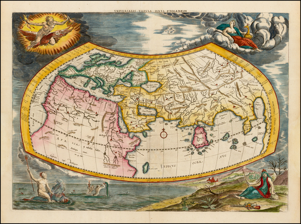 28-World and World Map By  Gerard Mercator