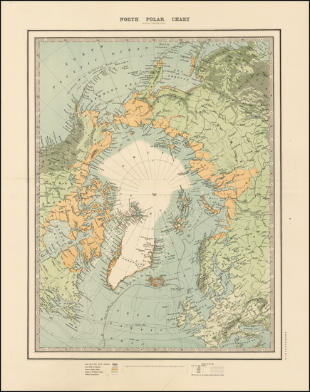 24-Polar Maps, Alaska and Canada Map By W. & A.K. Johnston