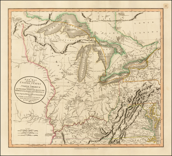 8-Mid-Atlantic, Midwest and Canada Map By John Cary