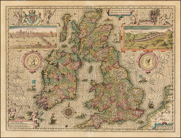 60-British Isles Map By John Speed