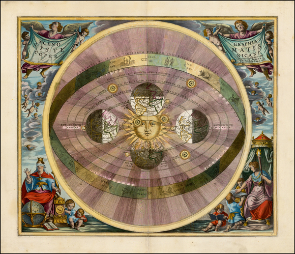 85-Celestial Maps Map By Andreas Cellarius