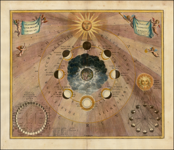 96-Celestial Maps Map By Andreas Cellarius