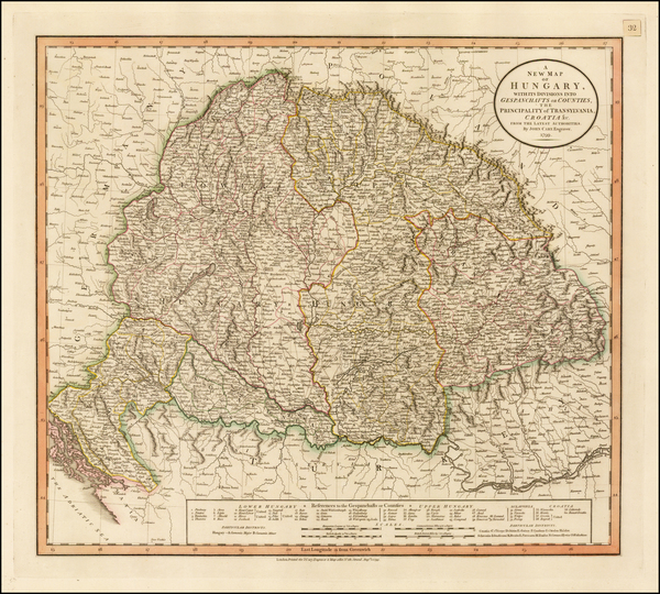 15-Hungary, Romania and Balkans Map By John Cary