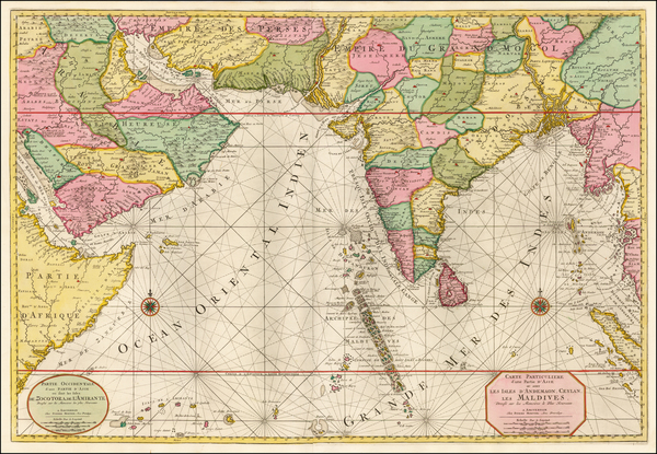 13-Indian Ocean, India, Central Asia & Caucasus, Middle East and East Africa Map By Pierre Mor