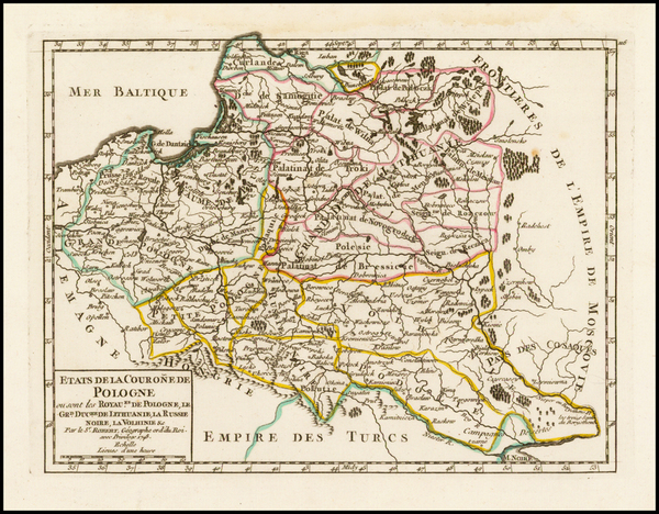 15-Poland and Balkans Map By Gilles Robert de Vaugondy