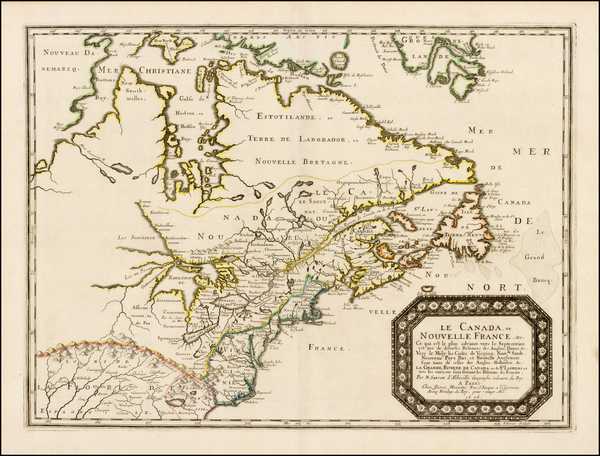 99-United States, Midwest and Canada Map By Nicolas Sanson